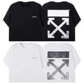Off-White Cracked Texture Arrow Logo T-Shirt