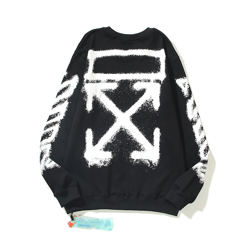 Off-White Black Spray Paint Frame Arrow Crewneck Sweatshirt