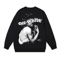 Off-White Black Classical Art Portrait Crewneck Sweatshirt