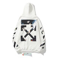 Off-White White Paint Splash Art Collage Arrow Hoodie